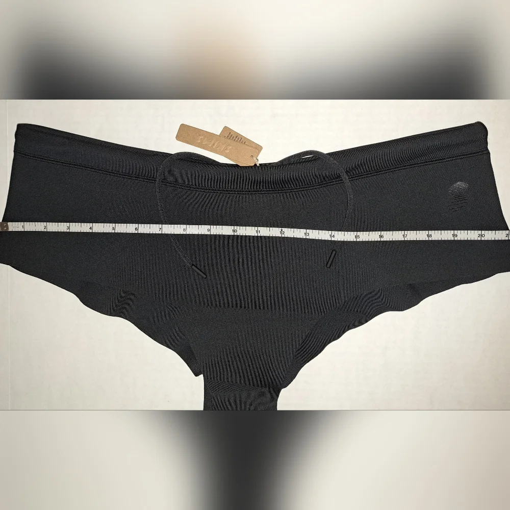 💕NWT SKIMS Sporty Scuba Wetsuit Swim Top + Hipster Swimsuit Set Black ONYX 3X